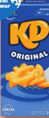 IGA KRAFT DINNER, VEGETABLES OR TENDER PEAS offer
