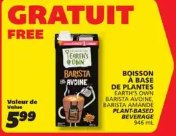 IGA EARTH'S OWN BARISTA AVOINE, BARISTA AMANDE PLANT-BASED BEVERAGE offer