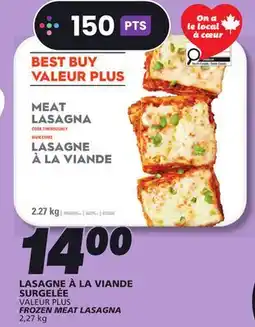IGA VALEUR PLUS FROZEN MEAT LASAGNA offer