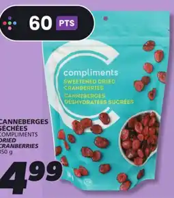 IGA COMPLIMENTS DRIED CRANBERRIES offer
