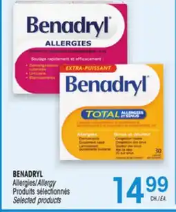 Uniprix BENADRYL Allergies Produits sélectionnés / Allergy Selected products offer