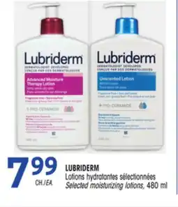 Uniprix LUBRIDERM Lotions hydratantes sélectionnées/ Selected moisturizing lotions offer