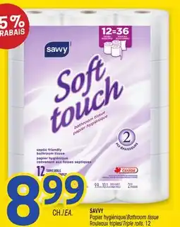 Uniprix SAVVY Papier hygiénique Rouleaux triples / Bathroom tissue Triple rolls offer