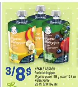 Uniprix NESTLÉ GERBER Purée biologique / Organic puree offer