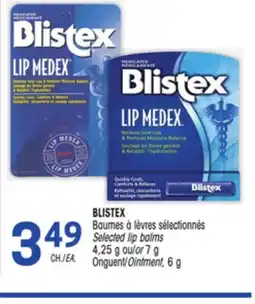 Uniprix BLISTEX Baumes à lèvres sélectionnés / Selected lip balms offer