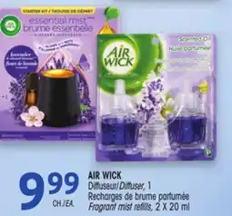 Uniprix AIR WICK Diffuseur/Diffuser, 1 Recharges de brume parfumée / Fragrant mist refills offer