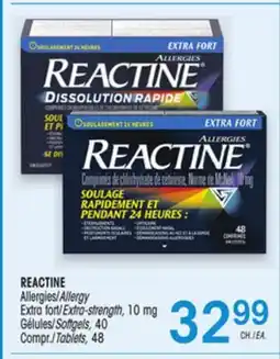 Uniprix REACTINE Allergies/Allergy Extra fort/Extra-strength, 10 mg Gélules/Softgels, 40 offer