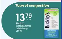 Uniprix BUCKLEY Sirops sélectionnés / Selected syrups offer