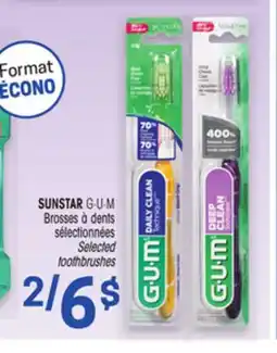 Uniprix SUNSTAR G·U·M Brosses à dents sélectionnées / Selected toothbrushes offer