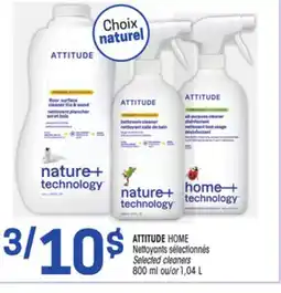Uniprix ATTITUDE HOME Nettoyants sélectionnés/ Selected cleaners offer