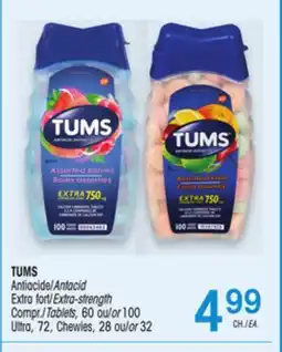 Uniprix TUMS Antiacide/Antacid Extra fort/Extra-strength offer
