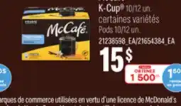 Provigo MCCAFÉ K-CUP , 10/12 UN offer