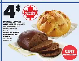 Provigo SOURDOUGH OR PUMPERNICKEL BREAD offer