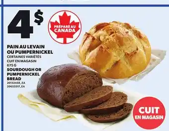 Provigo SOURDOUGH OR PUMPERNICKEL BREAD offer