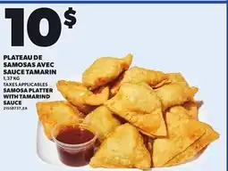 Provigo SAMOSA PLATTER WITH TAMARIND SAUCE, 1,37 KG offer