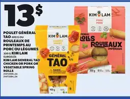 Provigo KIM LAM GENERAL TAO CHICKEN, 400 G OR PORK OR VEGETABLE SPRING ROLLS, 300 G offer