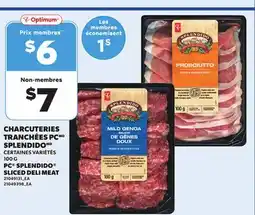 Provigo PC SPLENDIDO SLICED DELI MEAT, 100 G offer