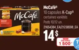 Provigo MCCAFÉ 10 CAPSULES K-CUP offer