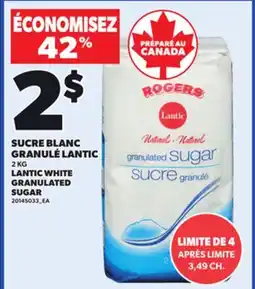 Provigo LANTIC WHITE GRANULATED SUGAR, 2 KG offer