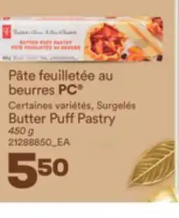 Provigo PC BUTTER PUFF PASTRY, 450 G offer