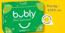 Familiprix BUBLY Sparkling water, 12x 355ml offer