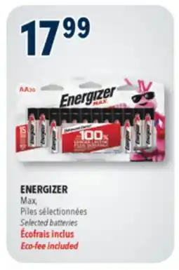 Familiprix ENERGIZER Max,Selected batteries offer