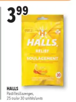 Familiprix Halls Mentho-Lyptus honey lemon flavour cough drops 30un offer