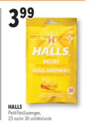 Familiprix Halls Mentho-Lyptus honey lemon flavour cough drops 30un offer