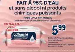 Familiprix COTTONELLE, Disposable wipes, 2 x 42 units offer