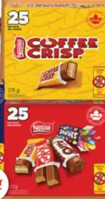 Familiprix NESTLÉ Assorted mini bars and candies, Coffee Crisp or Aero mini bars or Smarties candies 25 offer