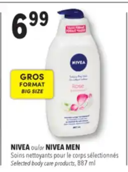 Familiprix NIVEA or NIVEA MEN, Selected body care products, 887 ml offer
