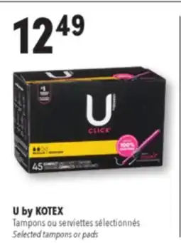 Familiprix U by KOTEX, Tampons Selected tampons or pads offer