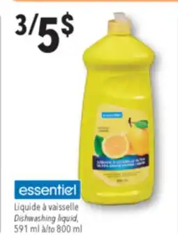 Familiprix ESSENTIEL, Dishwashing liquid, 591 ml to 800 ml offer