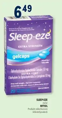 Familiprix SLEEP-EZE or NYTOL offer