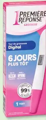 Familiprix PREMIÈRE FIRST RESPONSE pregnancy tests offer