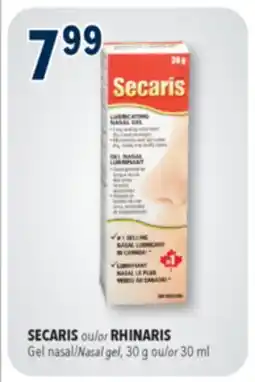 Familiprix SECARIS or RHINARIS, Nasal gel, 30g or 30ml offer