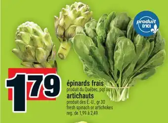 Super C épinards frais | fresh spinach offer
