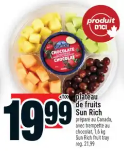Super C plateau de fruits | Sun Rich fruit tray offer