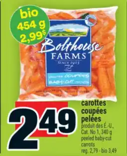 Super C CAROTTES COUPÉES PELÉES | PEELED BABY-CUT CARROTS offer