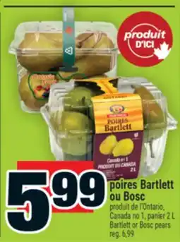 Super C poires Bartlett ou Bosc offer