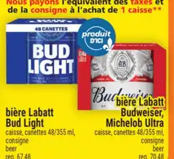 Super C bière Labatt Bud Light offer