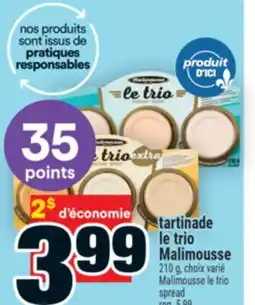 Super C tartinade le trio Malimousse | Malimousse le trio spread offer
