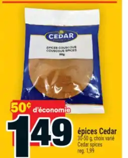Super C épices Cedar | Cedar spices offer