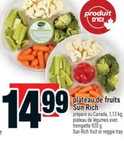 Super C plateau de fruits Sun Rich | Sun Rich fruit or veggie tray offer