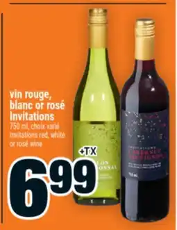 Super C vin rouge, blanc or rosé Invitations | Invitations red, white or rosé wine offer