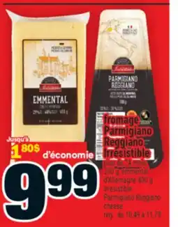 Super C fromage Parmigiano Reggiano Irrésistible | Irrésistible Parmigiano Reggiano cheese offer
