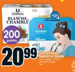 Super C bière Archibald, Blanche de Chambly | beer offer