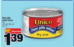 Super C thon pâle entier Unico | Unico solid light tuna offer
