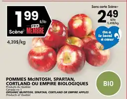 Rachelle-Bery Grocery ORGANIC McINTOSH, SPARTAN, CORTLAND OR EMPIRE APPLES offer