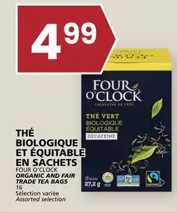Rachelle-Bery Grocery FOUR O'CLOCK ORGANIC AND FAIR TRADE TEA BAGS offer